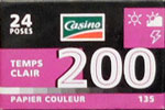 Casino Temps Clair 200 C-41 film packaging