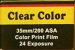 Clear Color 400 disposable camera film packaging