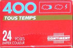 Continent HR 400 ISO (Continente in Spain) film packaging