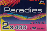 Kodak DM Paradies 400 "Action" film packaging
