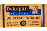 Kodak Dekopan S Super 20/10° DIN Glanzfilm film packaging