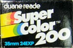 Duane Reade Super Color 200 film packaging