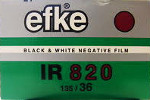 Efke IR820 infrared B&W film packaging