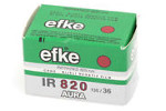 Efke IR820 Aura infrared B&W film packaging