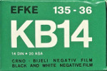Efke KB14 ASA 20 film packaging