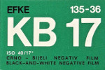 Efke KB17 Iso 40 film packaging