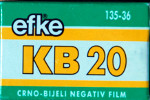 Efke KB20 film packaging
