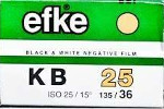 Efke R25 film packaging