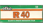 Efke R40 film packaging