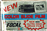 Focal Color Slide Film ASA 400 Carousel – K-mart brand FocalColor film packaging