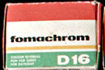 Foma Fomachrom D16 film packaging