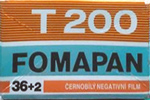 Foma Fomapan T200 B&W film packaging