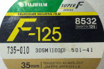 Fujifilm Super F-Series F-125T 8532 / 8632 Neative Film film packaging
