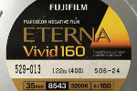 Fujifilm Eterna Vivid 160T 8543 / 8643 film packaging