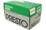 Fujifilm Neopan 400 Presto (Japan market) film packaging