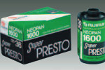 Fujifilm Neopan 1600 Professional Super Presto (Japan market) film packaging
