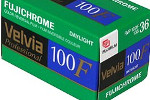 Fujifilm FUJICHROME VELVIA 100F RVP F (First version?) film packaging