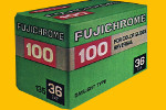 Fujifilm Fujichrome 100 New Type E6 film packaging