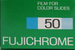 Fujifilm Fujichrome 50RF 2d version film packaging
