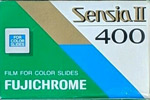 Fujifilm Fujichrome Sensia II 400 film packaging