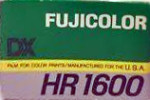 Fujifilm Fujicolor HR1600 Color negative film packaging