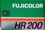 Fujifilm Fujicolor HR200 (Gen 2?) film packaging