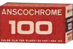 Ansco GAF Ansco Anscochrome 100 – D-100 type 5210 & 2210 D100 film packaging