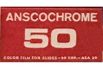 Ansco GAF Ansco Anscochrome 50 – D-50 type 5311 & 2311 D50 film packaging