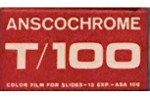 Ansco GAF Ansco Anscochrome T/100 – T-100 type 5240 & 2240 T100 film packaging