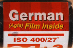 Agfa German (Agfa) Film Inside – Film for Color Print ISO 400 film packaging