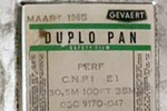 Gevaert Duplo Pan film packaging