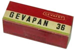 Gevaert Gevapan 36 ASA 400 film packaging