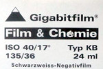 Agfa Gigabitfilm 135 ISO 40 Typ KB film packaging