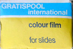 Gratispool International 64 ASA Colour film for slides film packaging