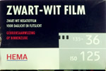 HEMA Zwart-Wit Film 125 &white B&W film packaging
