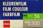Hema Kleurenfilm Super SR200 FarbFilm film packaging