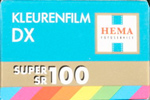Hema Kleurenfilm Super SR100 film packaging