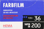 Hema Kleurenfilm Super SR200 film packaging