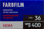 Hema Kleurenfilm Super SR400 film packaging