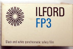 Ilford FP3 Fine Grain Panchromatic (New version, 125 ASA) -3 film packaging
