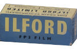 Ilford FP3 Fine Grain Panchromatic (64 ASA Weston Meter ) -3 film packaging