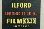 Ilford G8.30 Commercial-Ortho 27° DIN film packaging