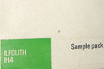 Ilford Ilfolith Contact IH4 film packaging