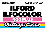 Ilford ILFOCOLOR Vintage Tone 400 Plus film packaging