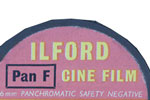 Ilford PAN F Cine Film ASA 25 Pan-F film packaging
