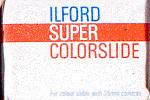 Ilford Super Colorslide Colour Reversal film packaging