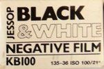 Jessops Black & White KB100 &W film packaging