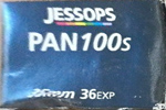 Agfa Jessops PAN 100s film packaging