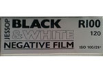 Jessops R100 Black & White film packaging