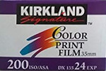Agfa Kirkland Signature 200 DX coding, AP70/C-41 film packaging